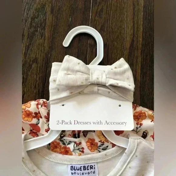 BlueBeri Boulevard Girl’s 5 3-piece set - 2 dresses/1 Headband - NWT!! - Picture 7 of 11